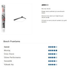 Bosch Aeroeco Muz Silecek Takımı Peugeot 508 2011-2017 ile uyumlu