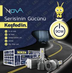 Nova Serisi 24.000 Lümen 90W H7 Led Xenon Far Ampulü