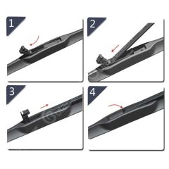 RBW Hybrid Ön Silecek Takımı Honda Civic FB7 2012-2016 ile uyumlu