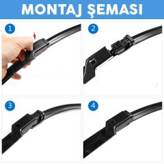 Sentinel Muz Silecek Takımı Volkswagen Touran 2010-2014 ile uyumlu