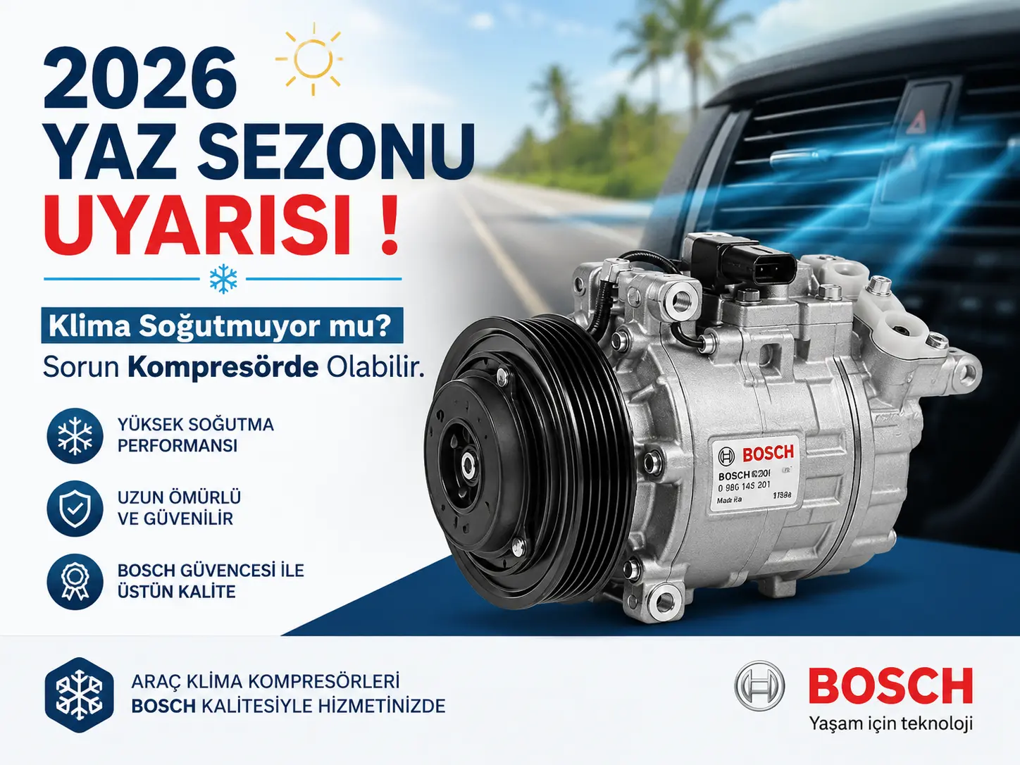 2026 YAZ SEZONU UYARISI ! Klima Soğutmuyor mu? Sorun Kompresörde Olabilir.