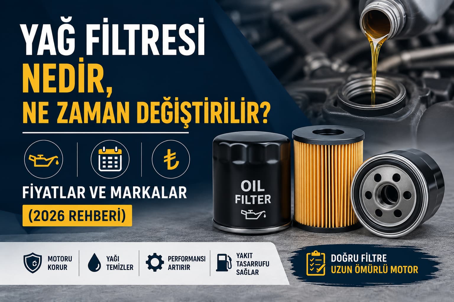 Yağ Filtresi Nedir, Ne Zaman Değiştirilir? Fiyatlar ve Markalar (2026 Rehberi)