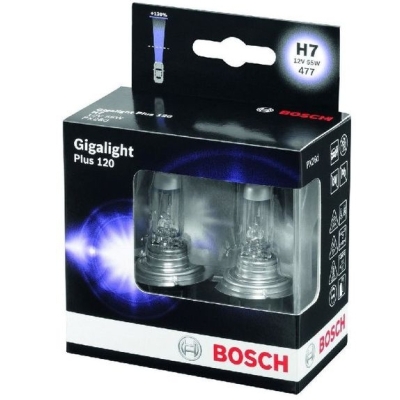 Bosch Gigalight H7 Plus + 120 Fazla Işık Far Ampul 2 Adet