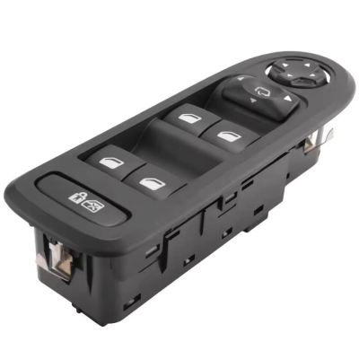 Citroen C5 Sol Ön Cam Açma Düğmesi Anahtarı 2008-2015 Siyah