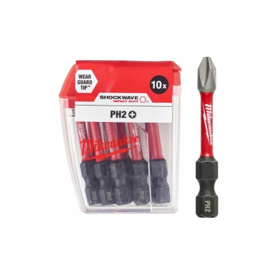 Milwaukee Bits Uç Matkap Ucu Tornavida Ucu Vidalama Ucu Ph2-50mm - 10 Adet